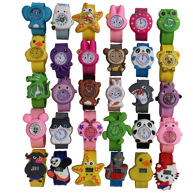 การ์ตูนยูนิคอร์นรถกันน้ําเด็ก Pat นาฬิกาใหม่ Clap Snap แหวนของเล่นนาฬิกาชายหญิงเด็กสัตว์ควอตซ์นาฬิกา Ultraman Spider-man KT