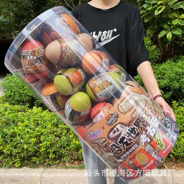 เซอร์ไพรส์ Blind Box ของเล่นตุ๊กตาทำมือกล่องสมบัติถังกระป๋องกาชาปองไดโนเสาร์ฟอสซิลรถโลหะผสมโบราณคดีกล่องสุ่ม