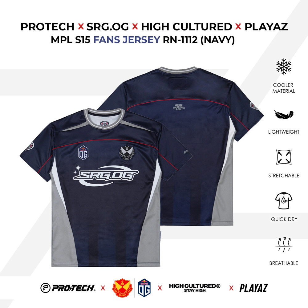 เสื้อยืด SRG OG E-sports ใหม่ล่าสุด MPL S15 Fan Edition JERSEY,HIGH CULTURED X SRG.OG X PROTECH X PL