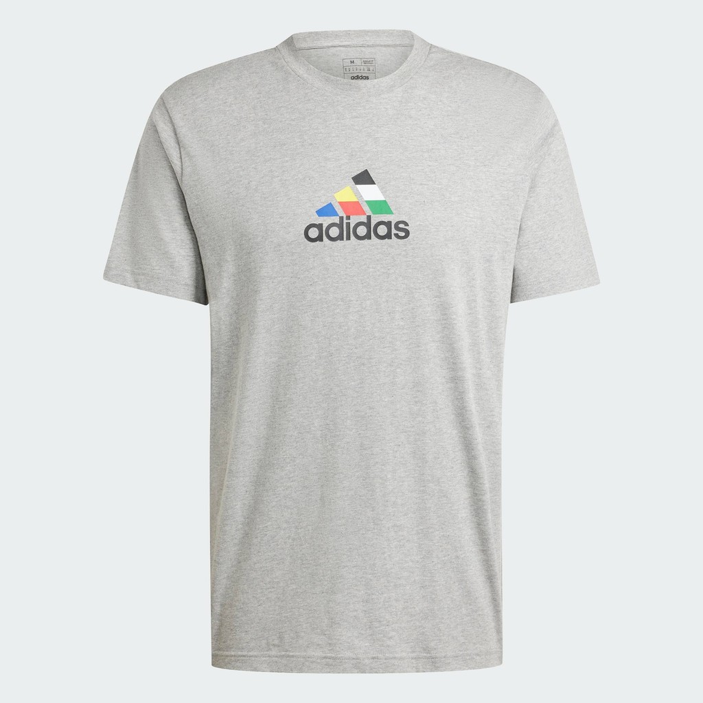 adidas Lifestyle House of Tiro Nations Graphic Tee Men Grey IW2669 - รูปที่ 3