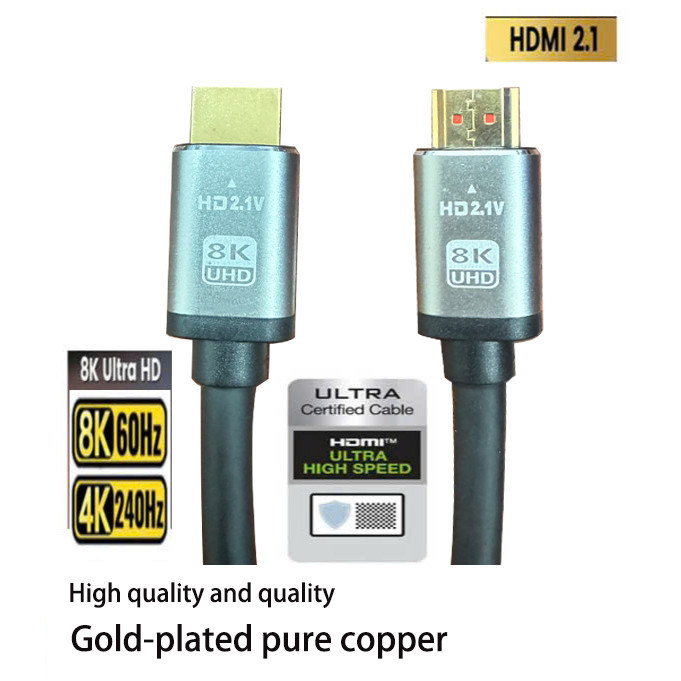 Nilank สาย HDMI ปลั๊กติดทองคำ 100% แกนทองแดงแท้ รองรับ 8K@60Hz 4K@240Hz แบนด์วิธ 48Gbps eARC เลือกยา