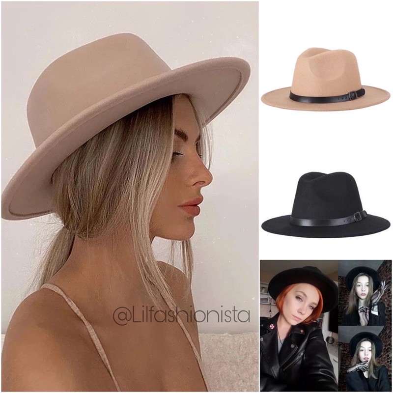 หมวก Fedora Suede Import หมวก Fedora นําเข้าสไตล์เกาหลี