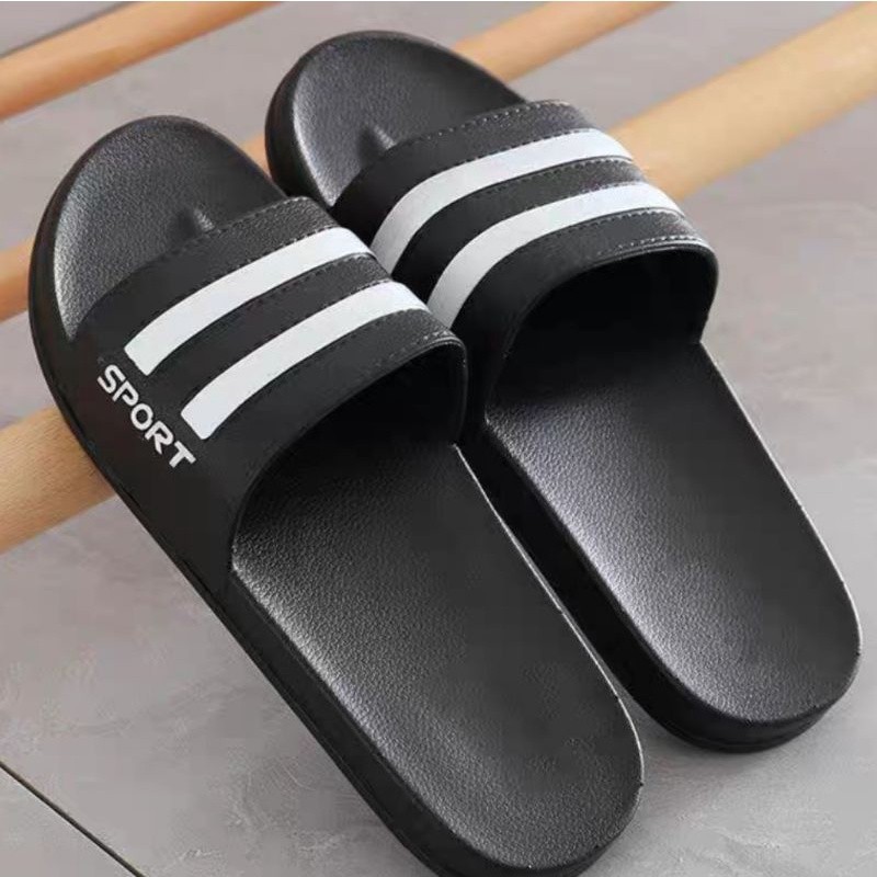 ManBu8🌞พร้อมส่ง🚚  รองเท้าแตะแบบสวม ใส่สบายสีดำสีพื้น ใส่สบายง่ายๆ  รองเท้าลายคาดสี  รองเท้าสุดฮิต  💙 (LT-ST) - รูปที่ 6