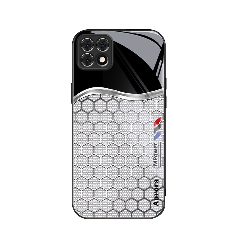 สําหรับ Samsung Galaxy A22 5GNot fit 4G , ตารางรังผึ้งสีเงิน, บุคลิกภาพอินเทรนด์, เคสป้องกันโทรศัพท์