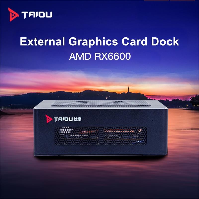 TAIDU AMD RX6600 eGPU Mini Portable External Graphics Card Dock ThunderboltTM 3 eGFX Box