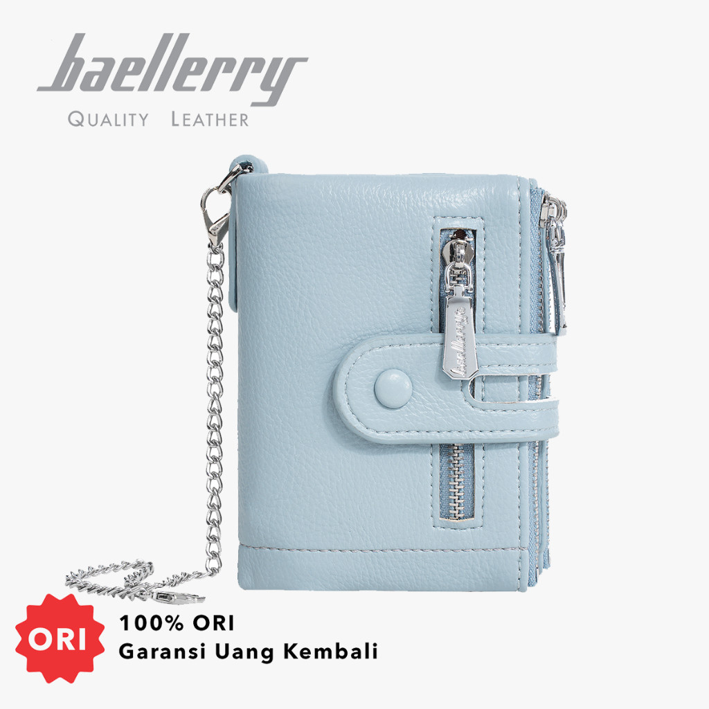 BAELLERRY D3262 กระเป๋าสตางค์ผู้หญิงแบบสั้นพับได้หนัง PU คุณภาพสูง