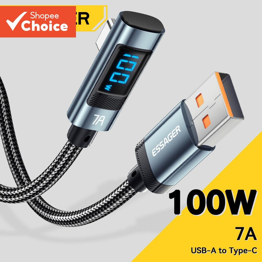 Essager สายชาร์จ USB Type C 7A 100W ชาร์จเร็ว สําหรับ