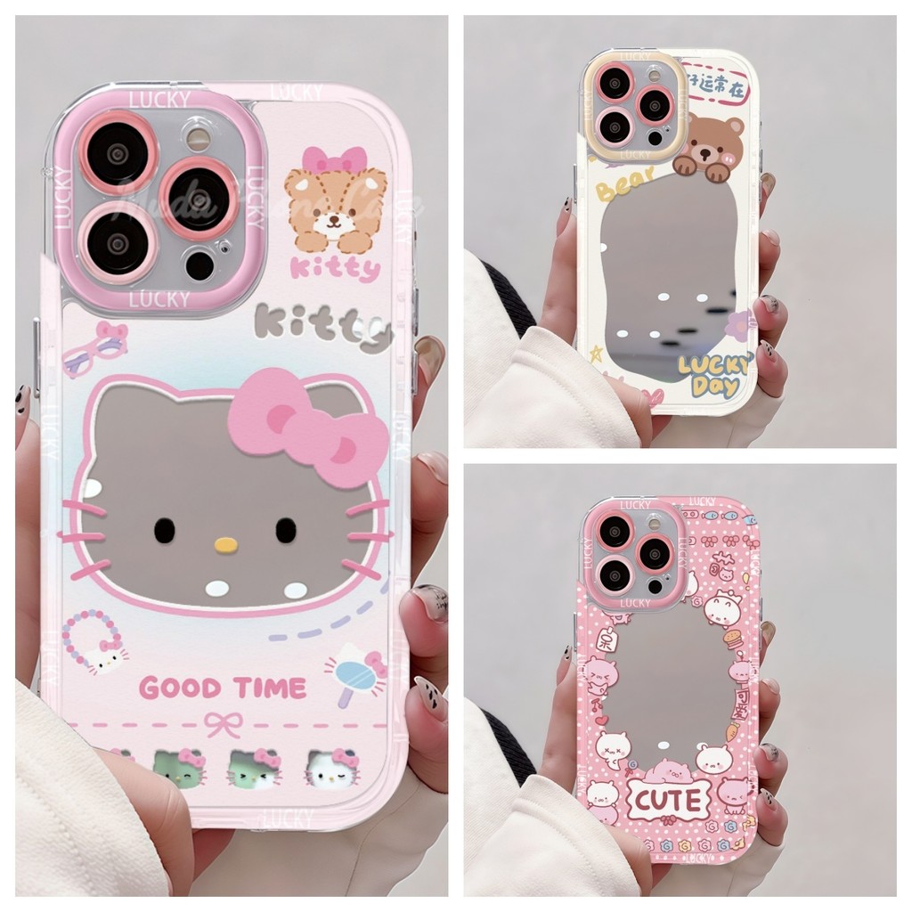 TPU Case เคสมือถือกระจกแต่งหน้าขายดี กระจกเงินเคสมือถือเคสป้องกัน For iPhone 15 Pro Max 11 12 13 14 Pro Max  X XS Max XR