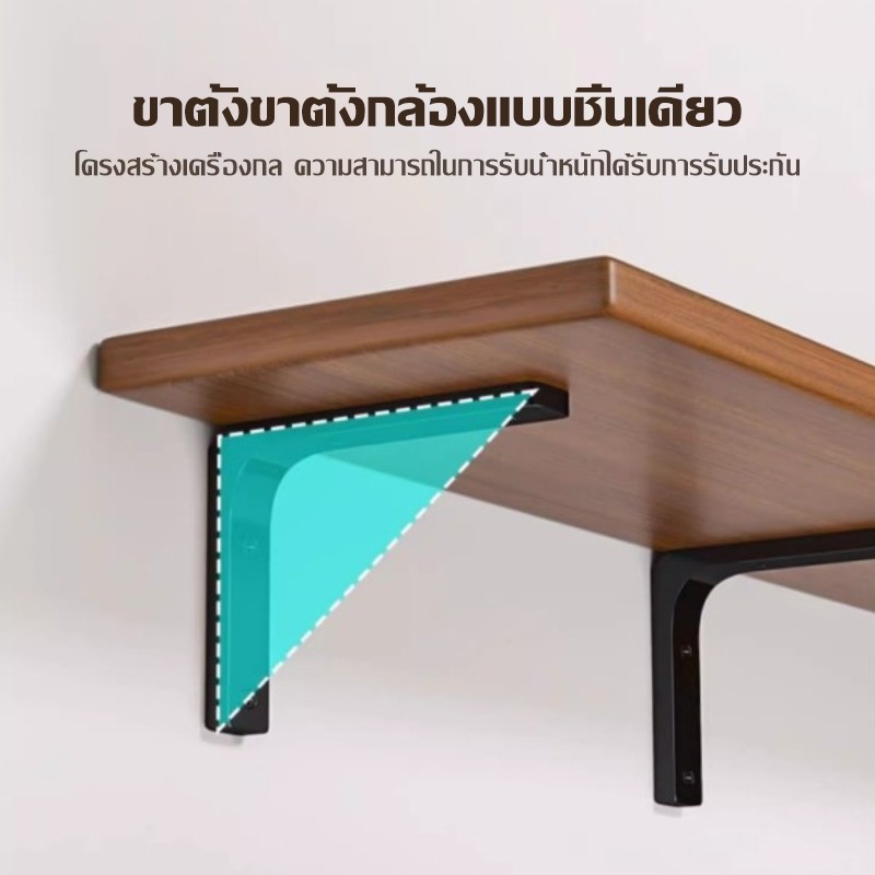 40/60/80/100cm ชั้นวางไม้ ชั้นวางติดผนังไม้แขวนผนัง ชั้นวางของในครัวสำหรับวางไวไฟ พระ ติดผนัง router wifi แบบหนา หิ้งพระ - รูปที่ 3