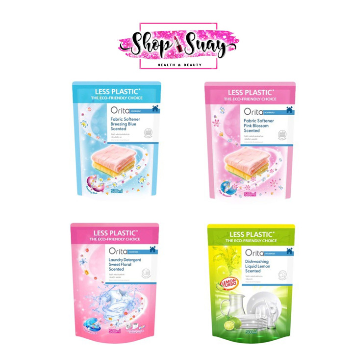 Orita ปรับผ้านุ่ม ซักผ้า รุ่นขวดเข้มข้น 550 มล & รุ่นถุงเติม 500 มล ปรับผ้านุ่ม ซักผ้า ล้างจาน