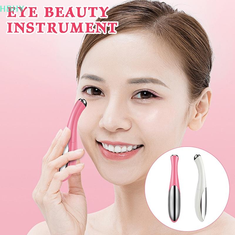 HB 1 ชิ้นแบบพกพาไฟฟ้าปากกานวดตาความงามขนาดเล็ก Facial และ Eye Care แบตเตอรี่แห้งแหล่งจ่ายไฟน้ําหนักเบาและแบบพกพา HY