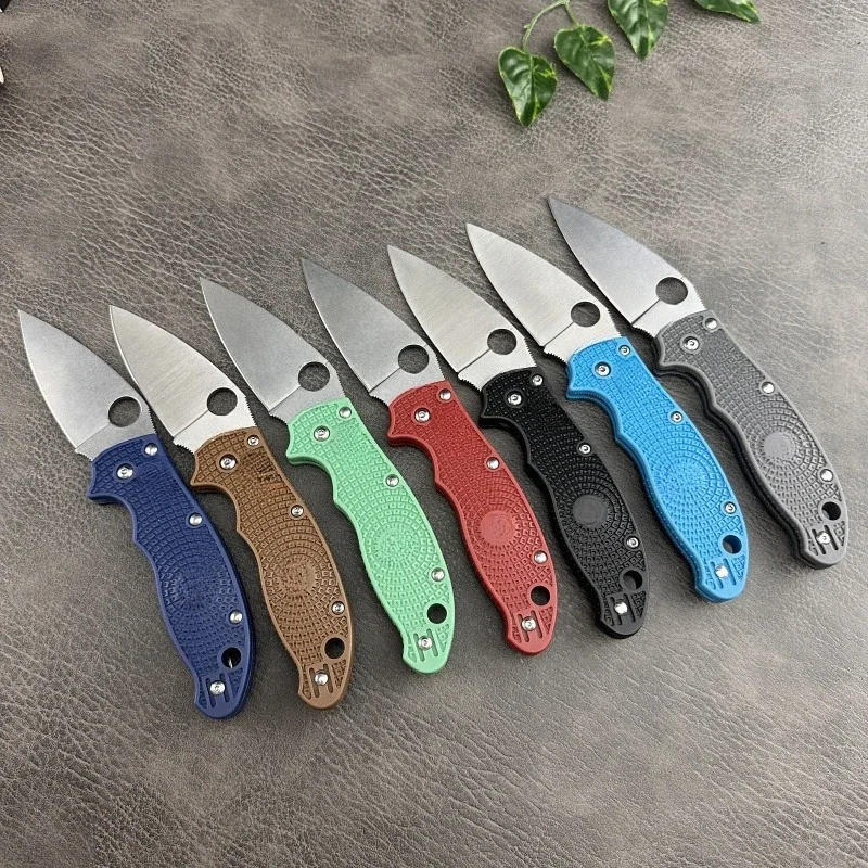 C101 folding knife D2 steel blade nylon fiber handle portable fruit knife multi-purpose EDC practica