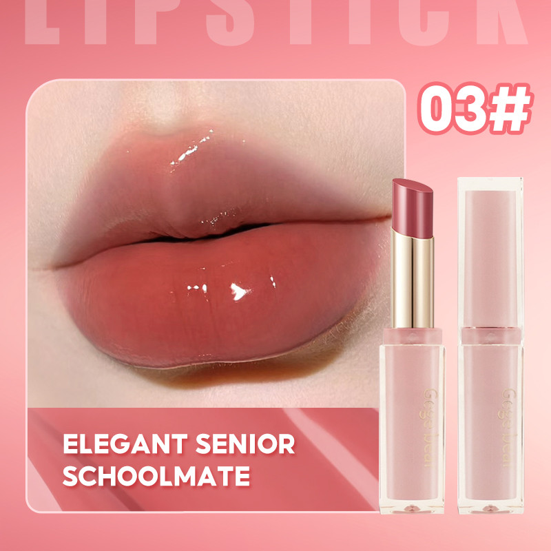 ลิปสติก Gege Bear Water Light Mirror Glass Jelly Lipstick สีขาว ลิปกลอสเนื้อไม่หลุดง่าย ราคา ถูกที่สุด ดีลบีเคเค แกลเลอรีภาพที่ 4
