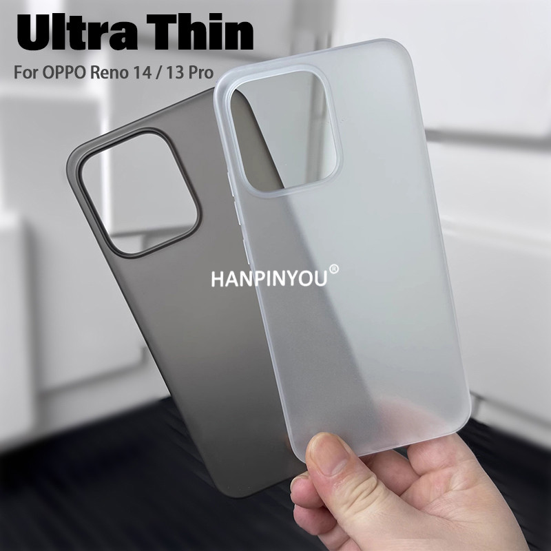 Simple Ultra Thinเคสโทรศัพท์สําหรับOPPO Reno 16 15 14 13 Pro Reno15 Proโปร่งแสงAnti-Fingerprint Matte PPปกหลังน้ําหนักเบาProtector Shell
