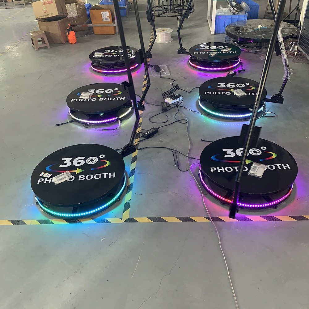 SIMAOTEC มาตรฐาน 360 Photo Booth Sharing Station 360 Photo Booth Motor เปลี่ยน Led Magic Mirror QVKA