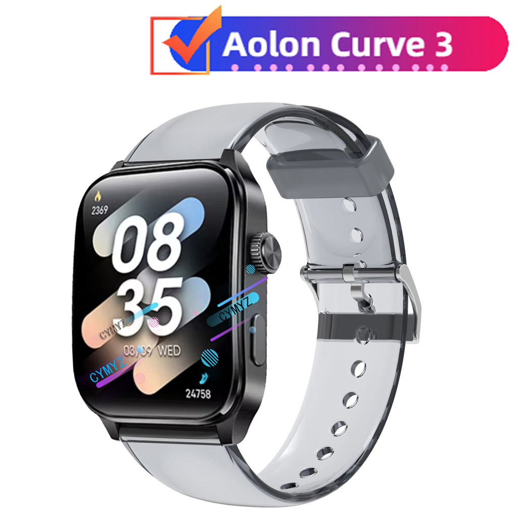 Aolon Curve 3 สายนาฬิกาอัจฉริยะ Soft TPU สายโปร่งใส Aolon Curve 3 สาย สายนาฬิกา สายรัดข้อมือกีฬา