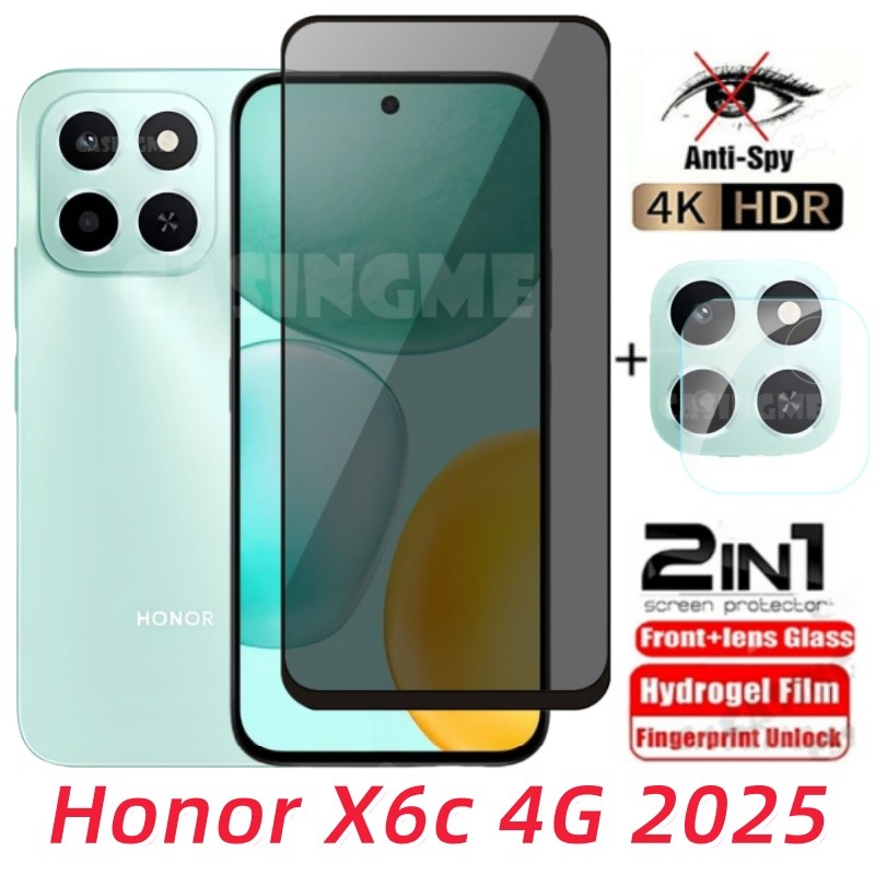 สําหรับ Honor X6c 4G 2025 กระจกนิรภัยส่วนตัว Anti-Spy ฝาครอบป้องกันหน้าจอ Anti Peek ฟิล์มความเป็นส่ว