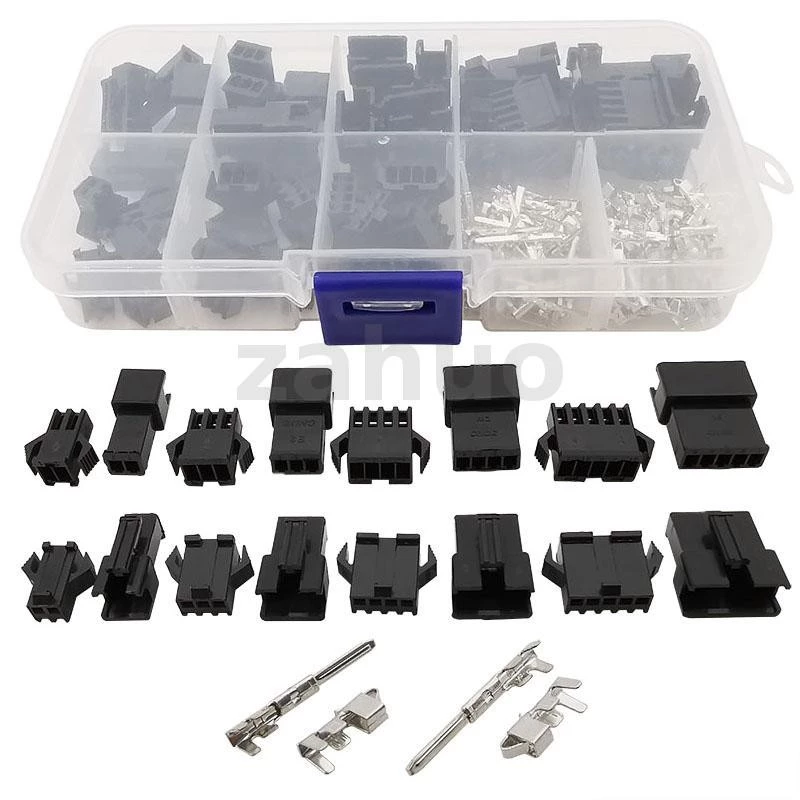 200 ชิ้น 2.54 มิลลิเมตร Pitch JST SM Connector Kit 2/3/4/5Pin ชาย/หญิง Pin Header Crimp เทอร์มินัลสายไฟชุด