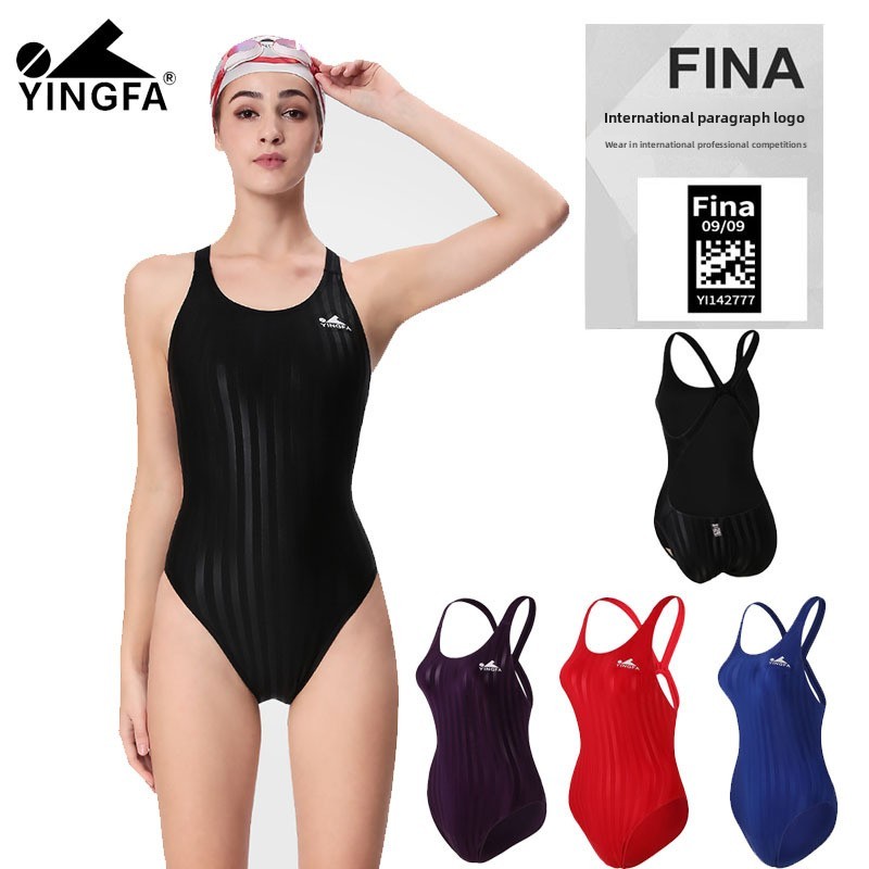 Yingfa ชุดว่ายน้ําผู้หญิง One- Piece Triangle การแข่งขันการแข่งขัน International FINA โลโก้ชุดว่ายน้ําสายระบายน้ําลดการปิดกั้นนักกีฬา Professional Training Sw