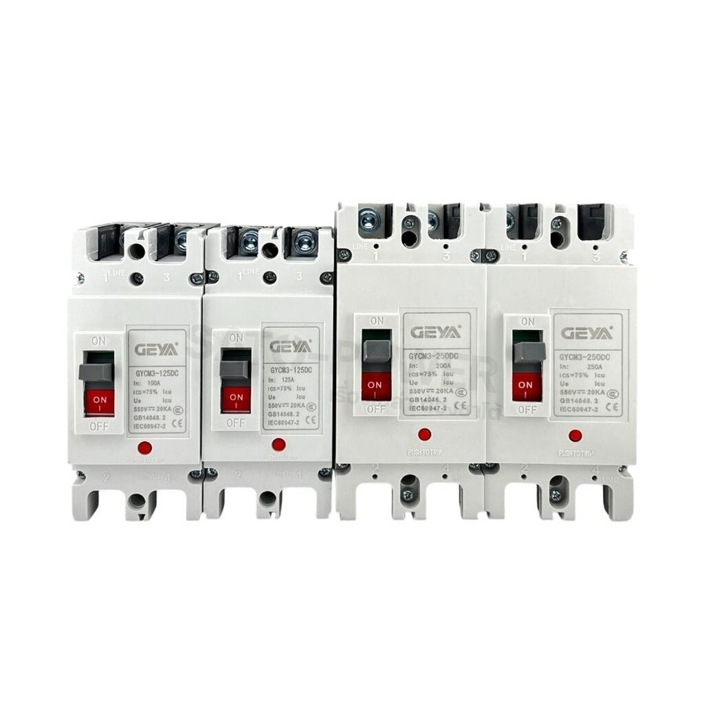 NS/ GEYA เบรกเกอร์ DC MCCB 2P 550Vdc รุ่น GYCM3 | 100A / 125A / 200A / 250A | เบรกเกอร์ GYCM3