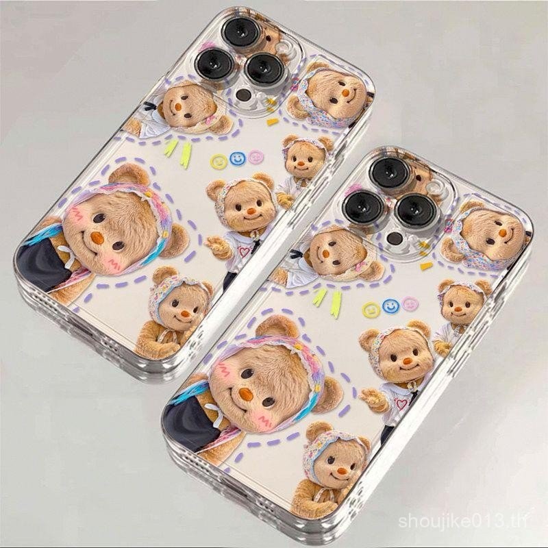 น่ารักเนยหมีสําหรับVivo Y50 V29 Y27 Y15S Y73S Y51 IQOOZ7PRO5G Y20 Y16 Y52S Y36 Y35 Y100 V27 Y55S Y78 Y21 Y11S Y91S Y7 Y17 Y51 Y71 Y7 Y17 Y71 V7