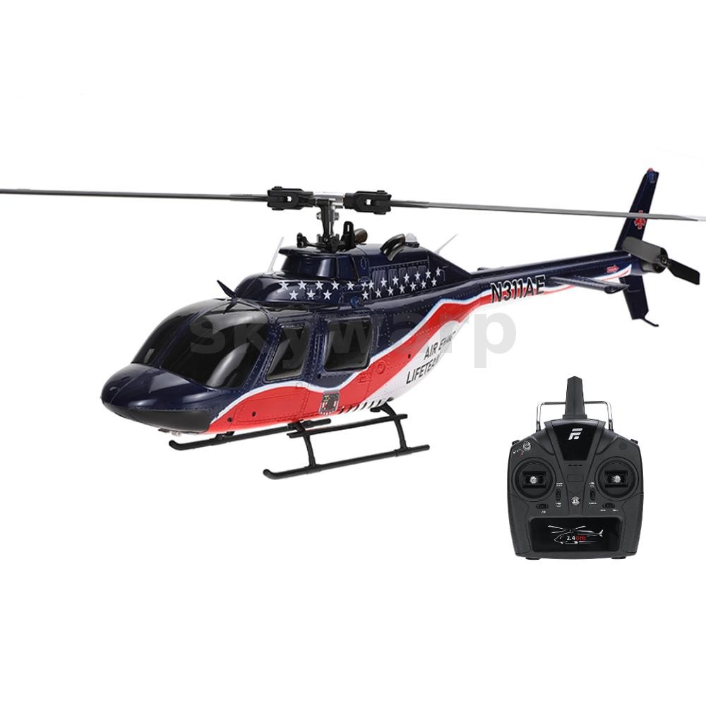 Eachine E186 1:27 Bell-206 Scale 2.4G 6CH ความสูงถือ Optical Flow ตําแหน่ง Dual Brushless มอเตอร์ RC