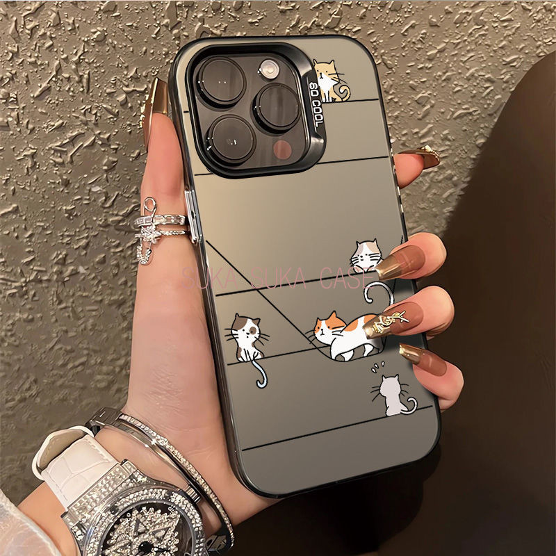 Cat Tracing Line case REDMI series สําหรับ-Xiaomi-Redmi-12C 10C 9A 9C 9T 10A-Note-12-11-10-9-8-11S 1