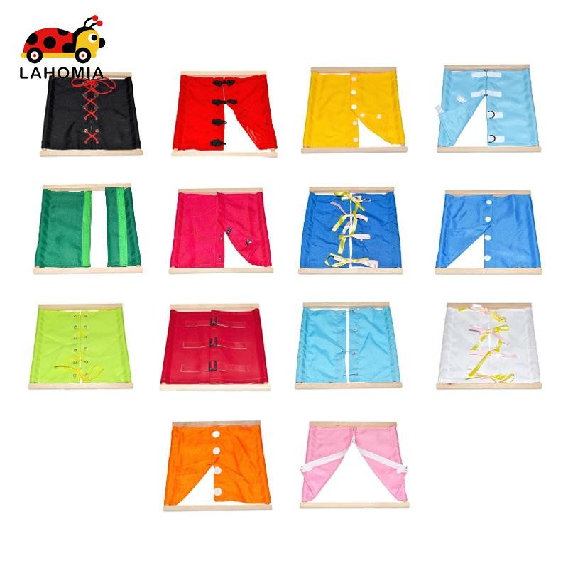 LAHOMIA Montessori เสื้อผ้า Rack ของเล่น Sensory ของเล่น Montessori Sensory การเรียนรู้ของเล่นเด็ก