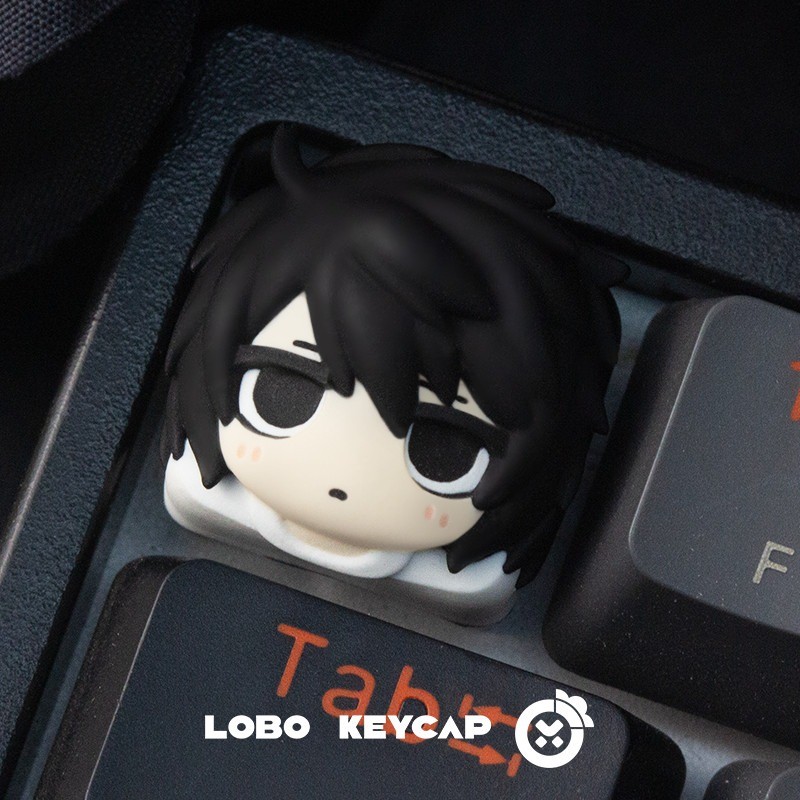DEATH NOTE Keycap น่ารักการ์ตูนสร้างสรรค์ MX Switch คีย์บอร์ดทําด้วยมือเรซิ่น 3D Keycaps DIY ส่วนบุคคลอะนิเมะ Yagami Light L·Lawliet Keycap