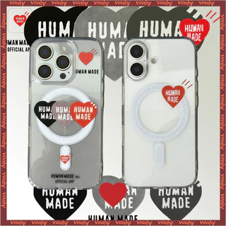 คลาสสิก HUMAM MADE Simple Love Label Lucencyแม่เหล็กเคสโทรศัพท์เหมาะสําหรับIPhone17 17AIR 16 16P 16PM 15 15P 15PM 14 14P 13 13P 13PM 12 12P 12PM 11 11P XR MAX 7P 16E 16P 16E