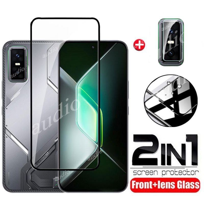 Infinix GT 30 Pro 5G 2in1 ฟิล์มกระจกนิรภัยสําหรับ Infinix GT30 Pro 5G ป้องกันหน้าจอ Soft HD เลนส์กล้