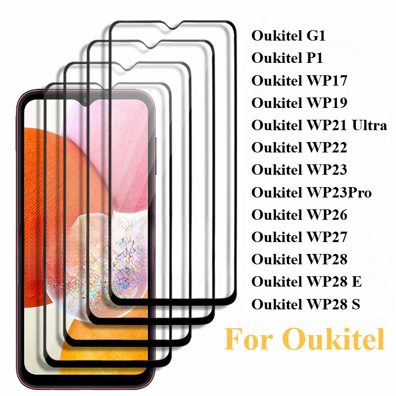 สําหรับ Oukitel P1 G1 1-3 ชิ้น HD สีดําขอบฟิล์มกระจกนิรภัยสําหรับ Oukitel WP28S WP28E WP28 WP27 WP26