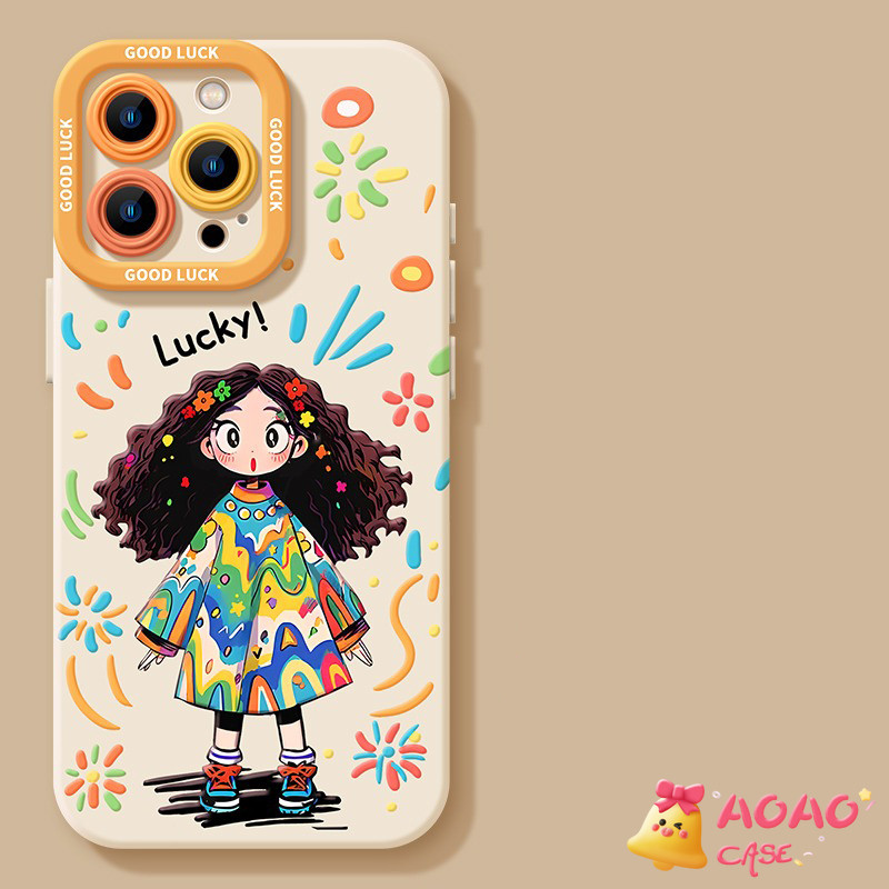 เคสไอโฟน 15 สำหรับ iPhone 11 13 15 16 12 14 Pro Max 7 8 16 14 15 Plus XR XS X Max ลัคกี้สาวหวานสร้อยข้อมือนุ่มหน้าปกอ่อน ราคา ถูกที่สุด ดีลบีเคเค แกลเลอรีภาพที่ 4