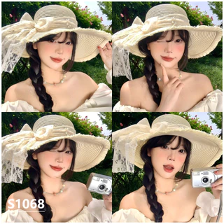 GlitzSiam🍂🍂ซีรีส์หมวกฟางใหม่ หมวกฟางลูกไม้ชายหาด👒👒 ตกแต่งโบว์ลูกไม้ หลากหลายสไตล์ให้เลือก ต้องมีไว้ไปเที่ยวทะเล.