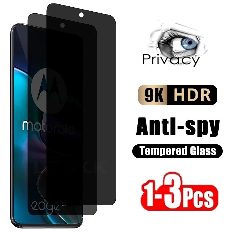 Anti Spy ฟิล์มกระจกนิรภัยสําหรับ Motorola One Zoom Vision Plus Macro Hyper Fusion + Fusion Action 5G