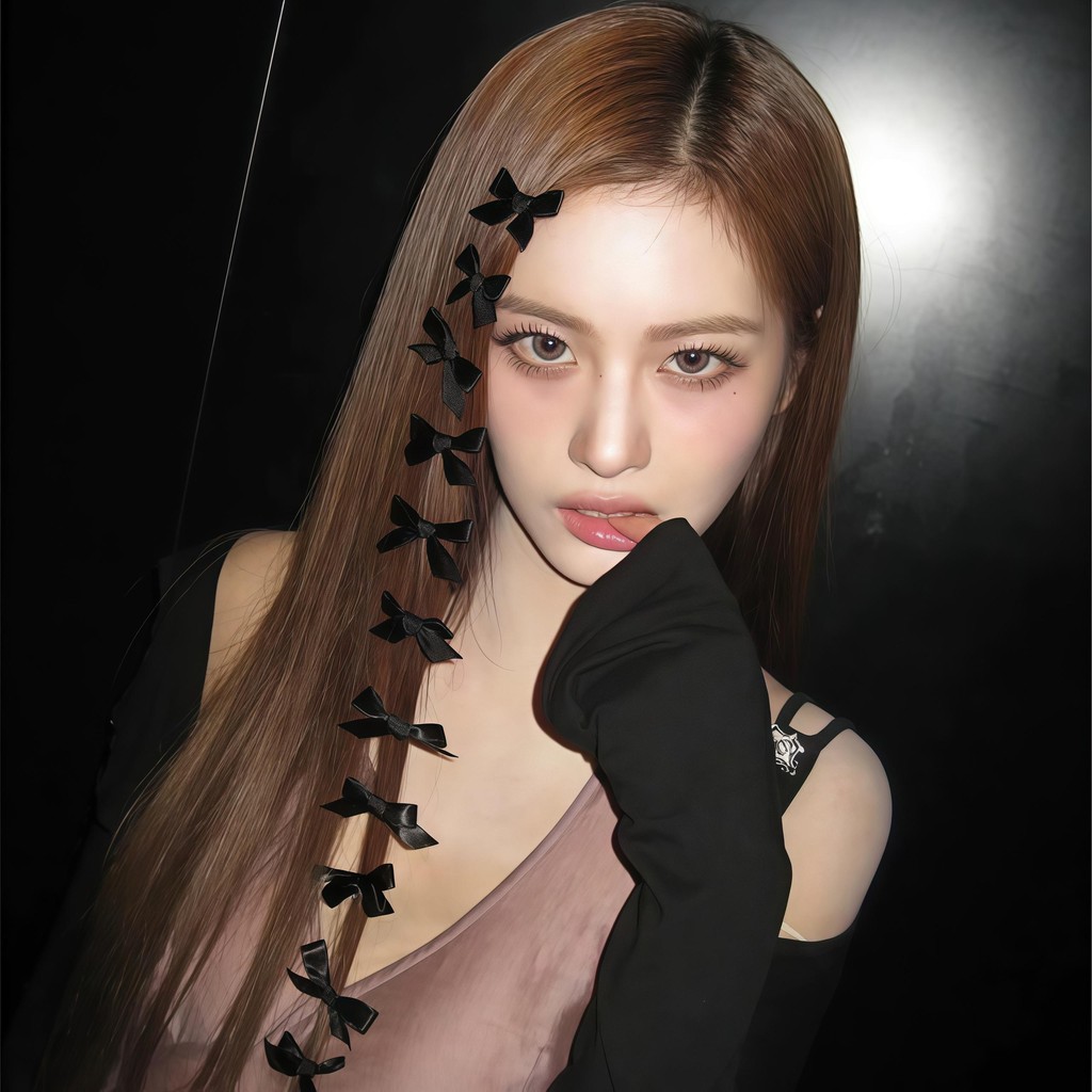 Cute_Girl 😍😍 กิ๊ฟกิ๊บติดผม สีโดพามีนหลากหลาย ริบบิ้นโบว์ แพ็คหลาย หวานและน่ารัก กิ๊บติดผมโบว์ - รูปที่ 5