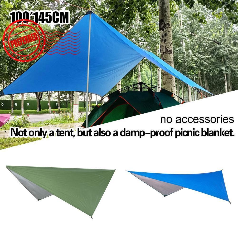เปลญวน Rain Fly เต็นท์ Tarp กันน้ำ Windproof Camping พกพา輕巧 Shelter Sunshade E7n3