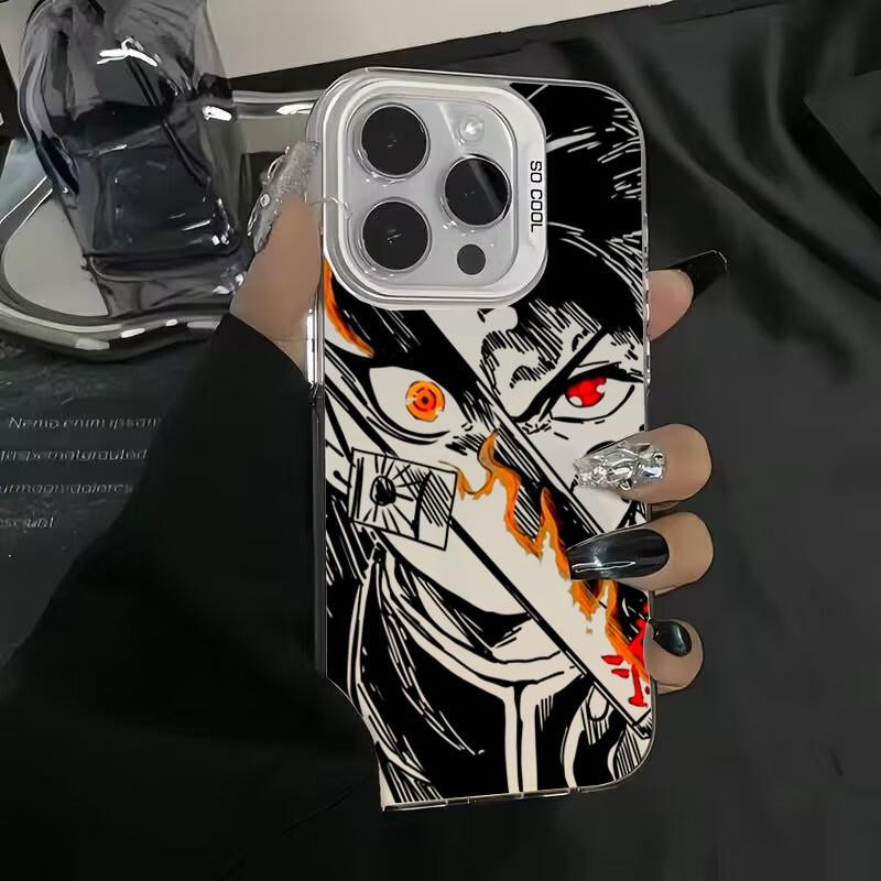 Demon SlayerสําหรับiPhone 16E 15 14 Pro 13 12 11 Pro Max XS XR 7 8 Plusฝาครอบกันกระแทกป้องกันหน้าจอปลอก