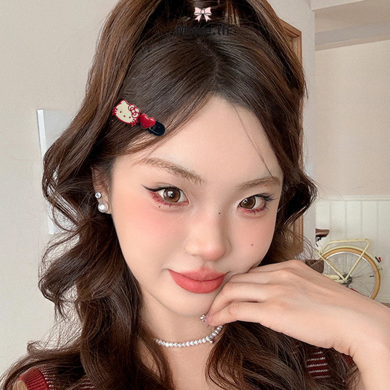 ในไทย-พร้อมส่งRed Polka Dot Bow ผมคลิปชุดหัวบรรยากาศ รูปที่ 4