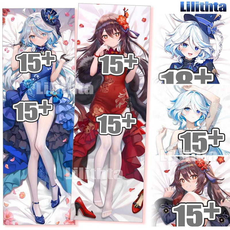 ปลอกหมอน Dakimakura Genshin Impact Furina และ Hutao Body-pillow Cover Custom Made