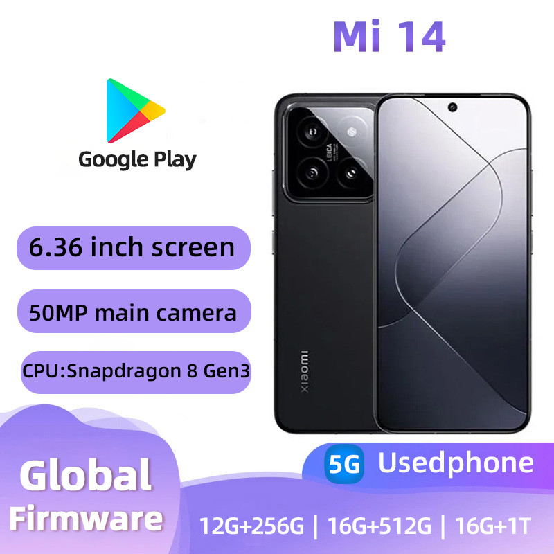Xiaomi 14(5G)สมาร์ทโฟนปลดล็อค 256GB ทุกสีสภาพดีโทรศัพท์มือสองต้นฉบับ