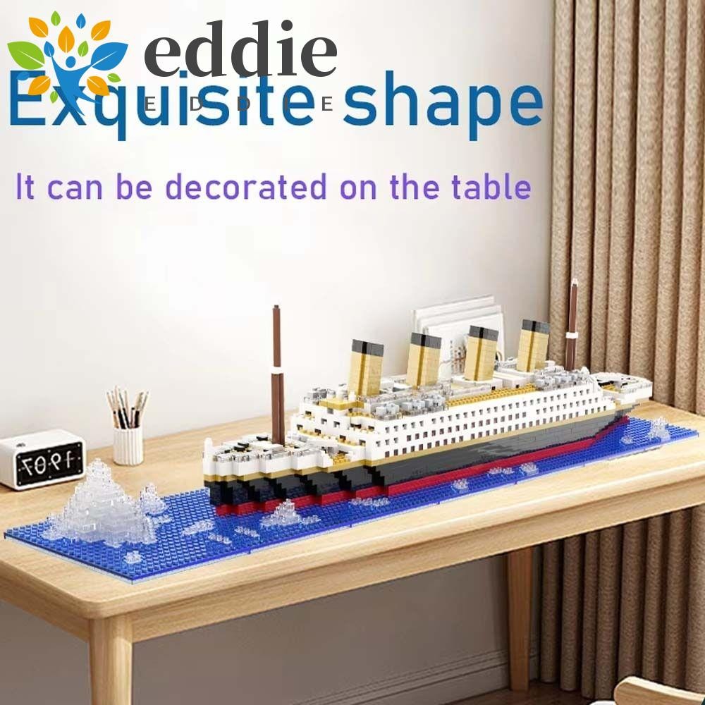 EDIE Titanic Building Block,อนุภาคขนาดเล็กความยากสูงCruiseเรืออิฐรุ่น,เด็กตกแต่งบ้านผสมยักษ์เรือTitanic Assemblyของเล่นเด็กผู้หญิง