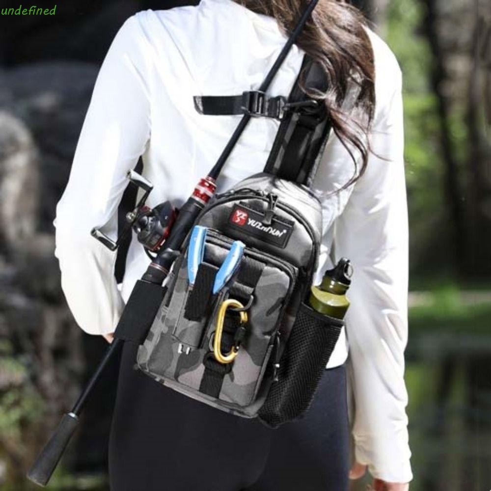 JARREDIW กระเป๋าคาดหน้าอกตกปลา ที่วางคันเบ็ด เก็บเหยื่อล่อ กันน้ำ Fanny Pack กระเป๋าคาดเอว อุปกรณ์ตกปลา