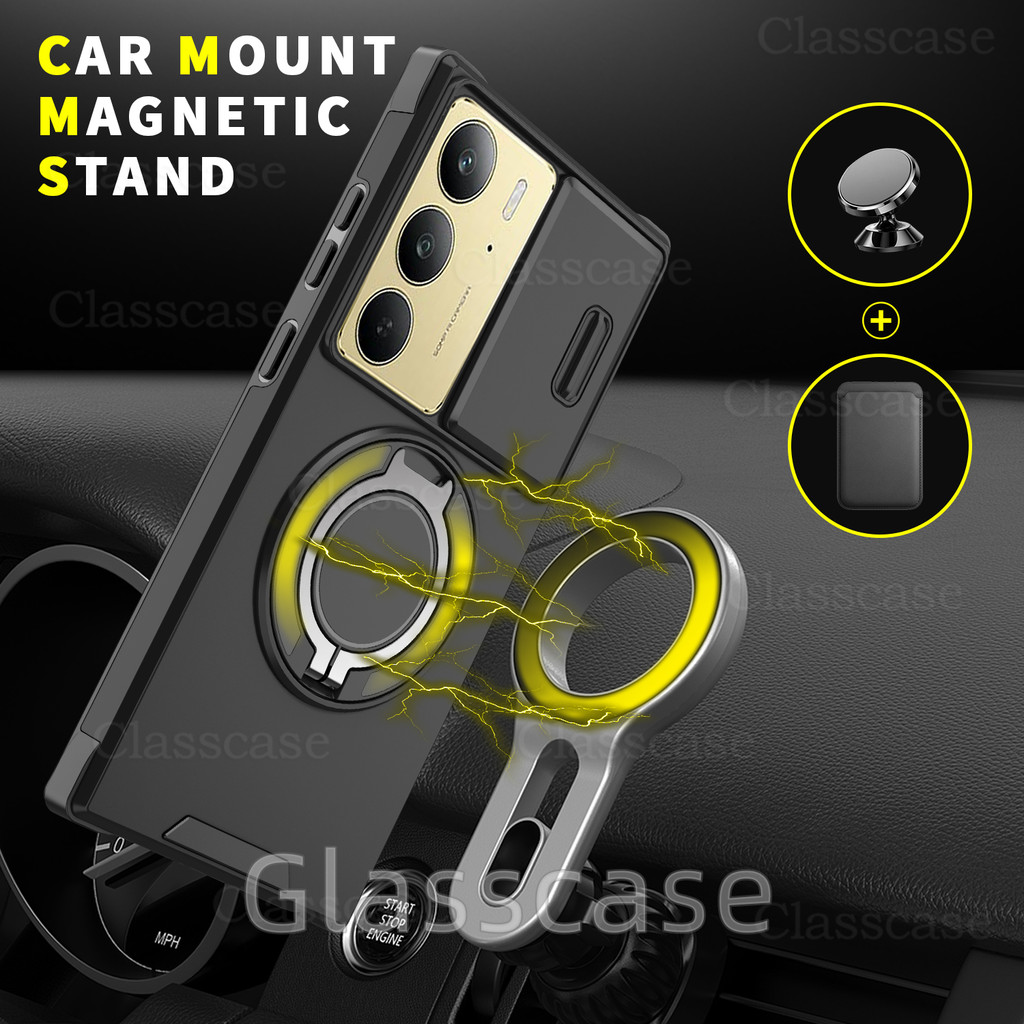 Realme C75 2025 สําหรับ Realme C75 C71 X C75X C 75 C 75X RealmeC75 RealmeC75X Push กล้องกันกระแทกป้องกันแหวนเกราะเคสโทรศัพท์วงเล็บโลหะ Stent ปลอก Hard ฝาหลัง - รูปที่ 3