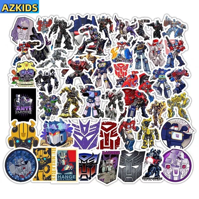 50แผ่น Transformers หม้อแปลงไฟฟ้า สติ๊กเกอร์การ์ตูน ออพติมัส สําคัญ สร้างสรรค์สติกเกอร์ไม่ซ้ํา