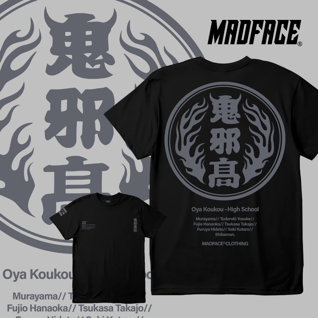 ขายร้อน Madface High&Low The Worst T ญี่ปุ่นพิมพ์ Kaos เสื้อแขนสั้นลําลอง Baju Lelaki T-shirt เสื้อผ