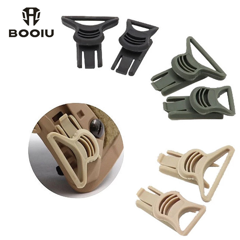 Booiu รางยุทธวิธีแว่นตาหัวเข็มขัดอะแดปเตอร์ FAST MICH หมวกกันน็อคยุทธวิธีมัลติฟังก์ชั่นรางอาร์คแว่นตาหัวเข็มขัดอุปกรณ์เสริมหมวกกันน็อค