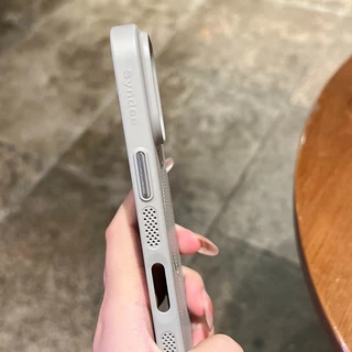 หรูหรารูตาข่ายกระจายความร้อนเคสโทรศัพท์สําหรับiPhone 11 12 13 14 15 16 Pro Max Plusแม่เหล็กฮาร์ดPCฝาครอบกันชน