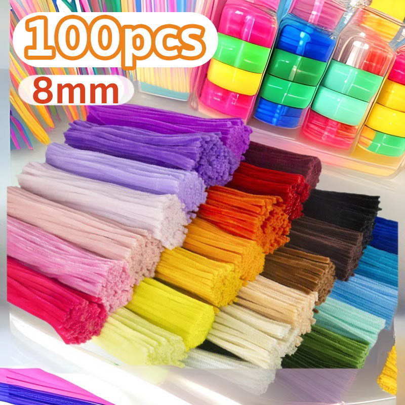 100 ชิ้น ลวดกำมะหยี่ DIY ที่มีสีสัน บิด ทวิสก์ บาร์ ยาว 30 cm หนา 0.5-0.6mm เรือจากประเทศไทย
