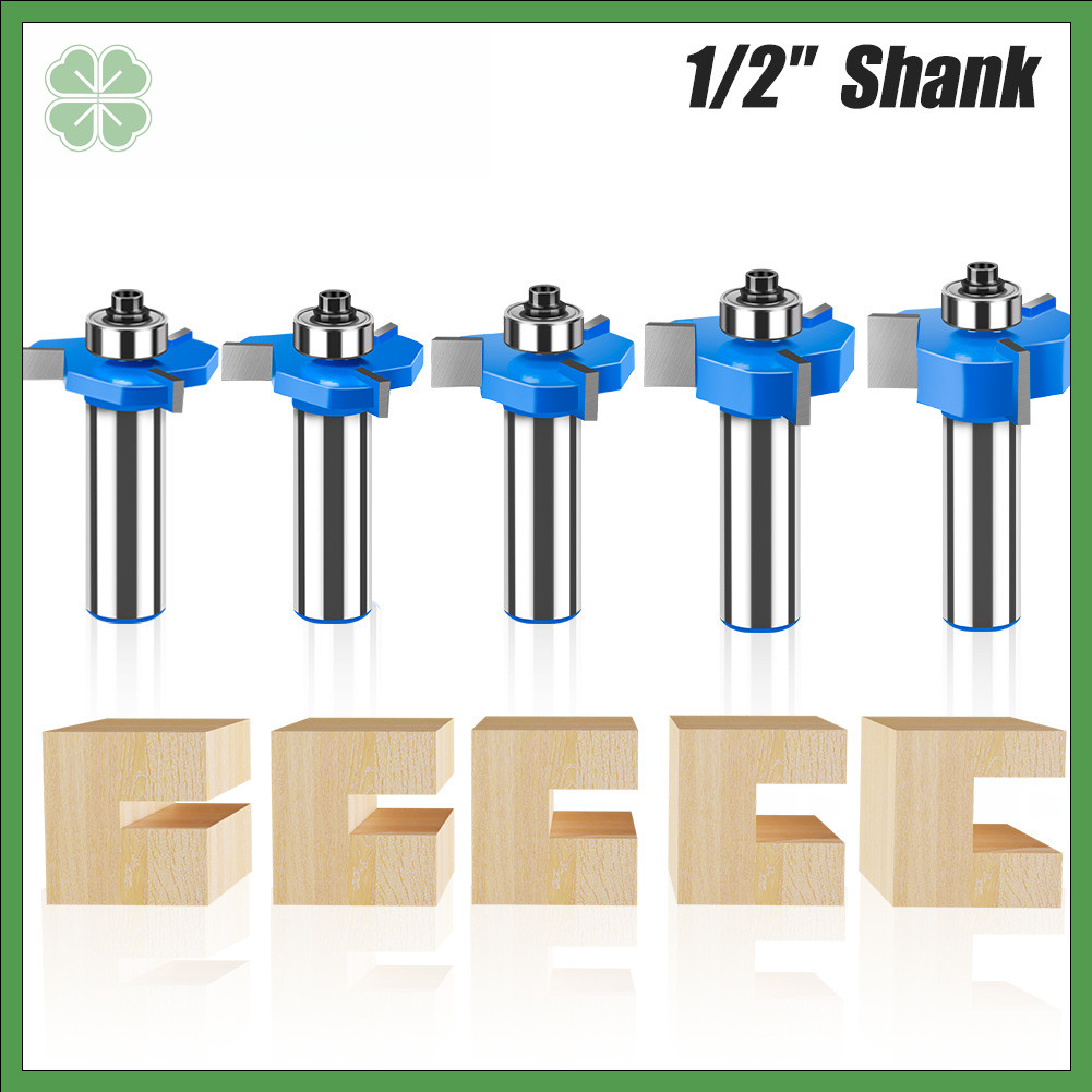 Triple Flute Ball Bearing T Slot Cutter 12mm Shank T Groove Router Bit สําหรับไม้แกะสลัก Slotting